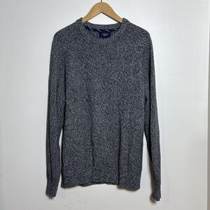 Lands End Drifter Crewneck Sweater Mens XXL Gray Marled Cotton Fisherman